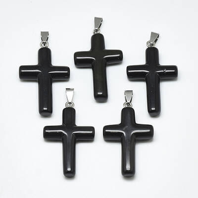 Natural Black Gemstone Pendants