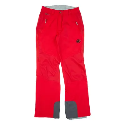 MAMMUT SOFtech Fleece Lined Womens Trousers Red Regular Bootcut W28 L30