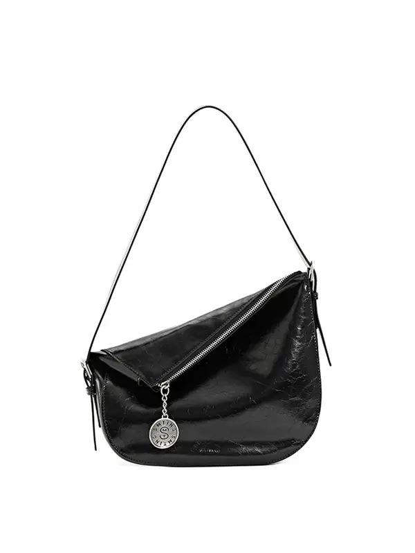 Smting half moon crossbody bag with zipper