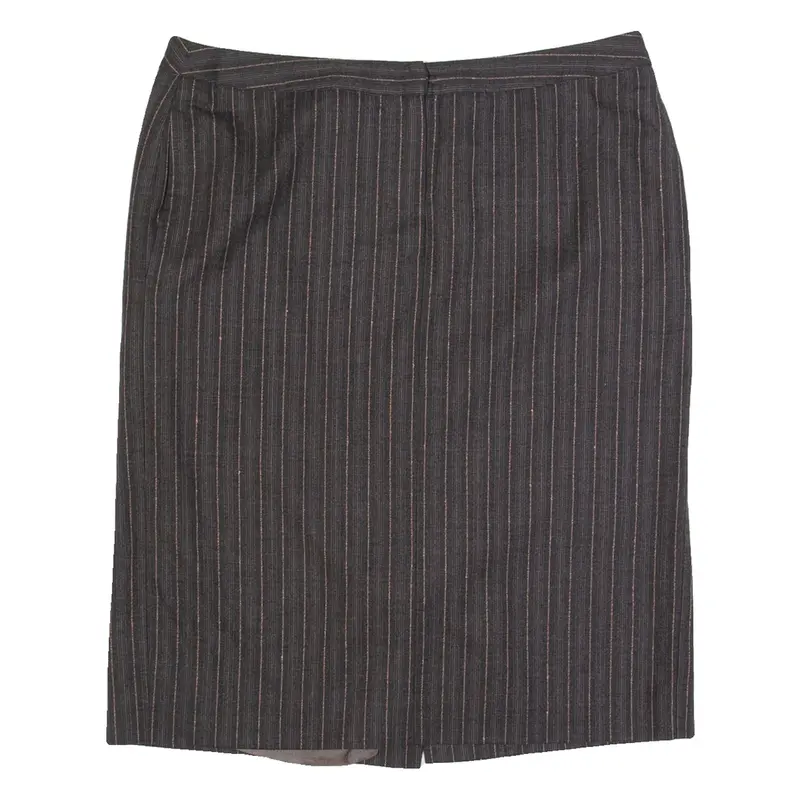 MAX MARA Womens Pencil Skirt Brown Knee Length Wool Striped UK 10