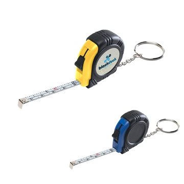 250 Promotional Rubber Tape Measure Key Tag With Laminated Label - ...