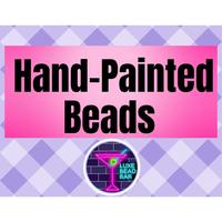 Hand painted Bead for Beadable Pens, Keychains and DIY