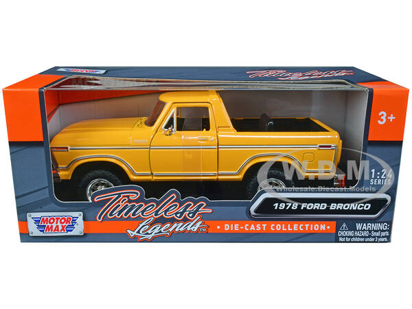 1978 Ford Bronco Custom (Open Top) Yellow with \