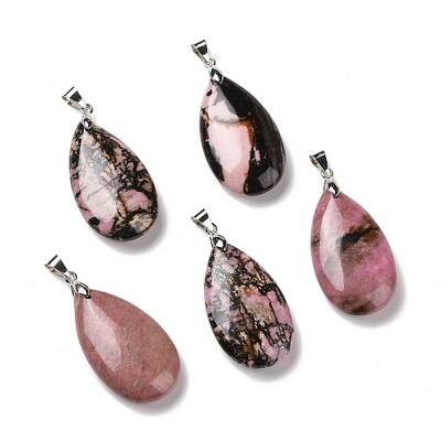 Natural Rhodonite Pendants