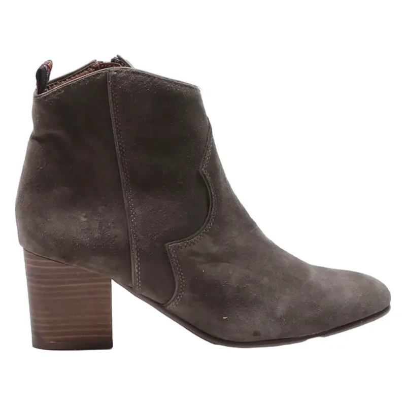 TAMARIS Ankle Boots Grey Leather Womens UK 8