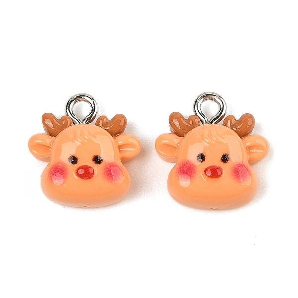 Christmas Theme Opaque Resin Pendants