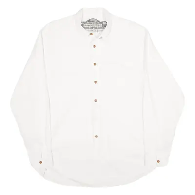 MERCURY Plain Shirt White Long Sleeve Mens L