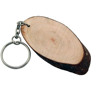 150 Promotional Natural Wood Keyring - Eco-friendly & Rustic