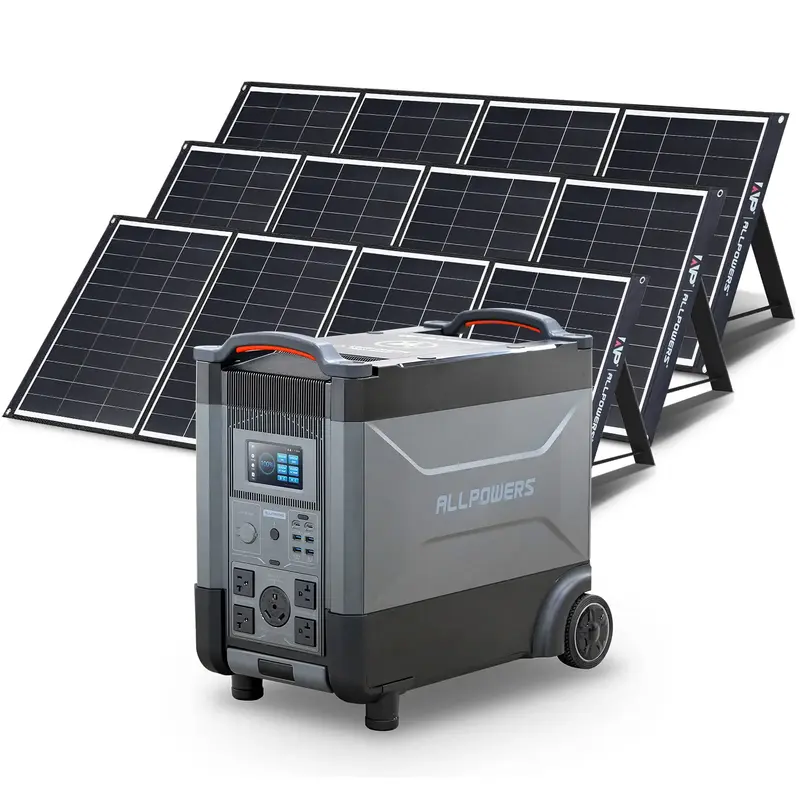 ALLPOWERS Solar Generator Kit 4000W Power Station 200W Solar Panel