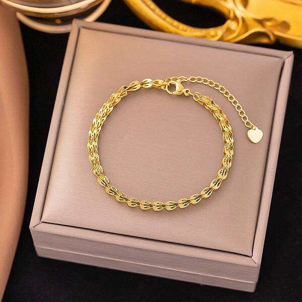 304 Stainless Steel Link Bracelets for Women