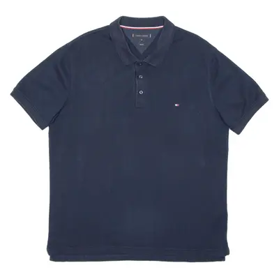 TOMMY HILFIGER Slim Fit Mens Polo Shirt Blue XL