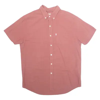 LEVI'S Mens Plain Shirt Red M