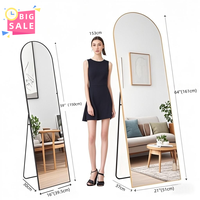 【Mothers Day Birthday Gifts for Mom Wife from Daughter Son Husband Kids】 FurniChic Haven Full Length Mirror with Stand Wa...
