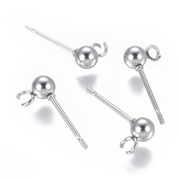 Non-Tarnish 304 Stainless Steel Ear Stud Components