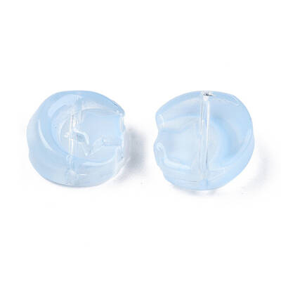 Transparent Spray Painted Glass Beads