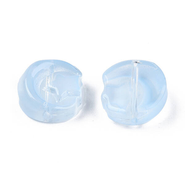 Transparent Spray Painted Glass Beads
