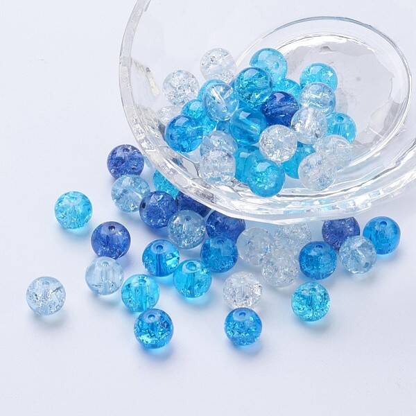Baking Painted Crackle Glass Beads