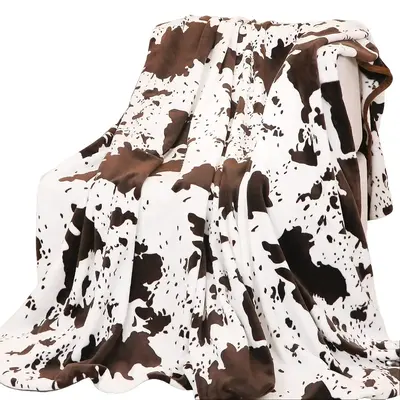 Cow Print Blanket Plush Flannel Fleece Throw Blanket Soft Warm Cow Blanket Lightweight Blankets and Throws for Sofa Couch Bed...