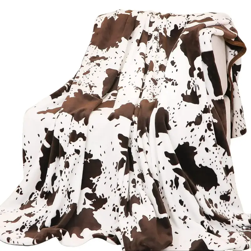 Cow Print Blanket Plush Flannel Fleece Throw Blanket Soft Warm Cow Blanket Lightweight Blankets and Throws for Sofa Couch Bed...