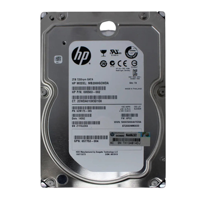 695503-002 HP 2TB 6Gb/s SATA 7200 3.5-Inch Hard Drive