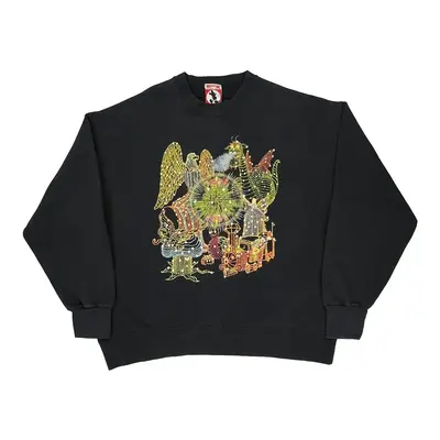 Made In Usa Mickey Inc Graphic Sweatshirt - 2XL Black Cotton Blend