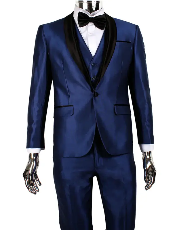 Mens Navy Blue Wedding Tuxedo - Dark Blue Tuxedo Suit