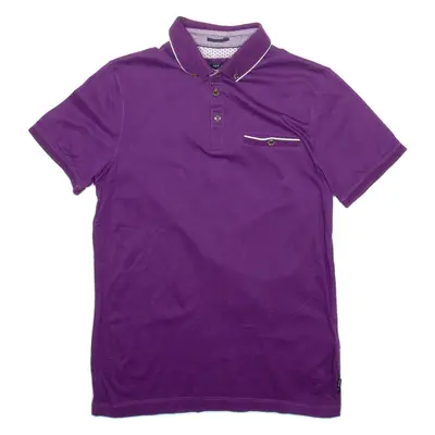 TED BAKER Mens Polo Shirt Purple M