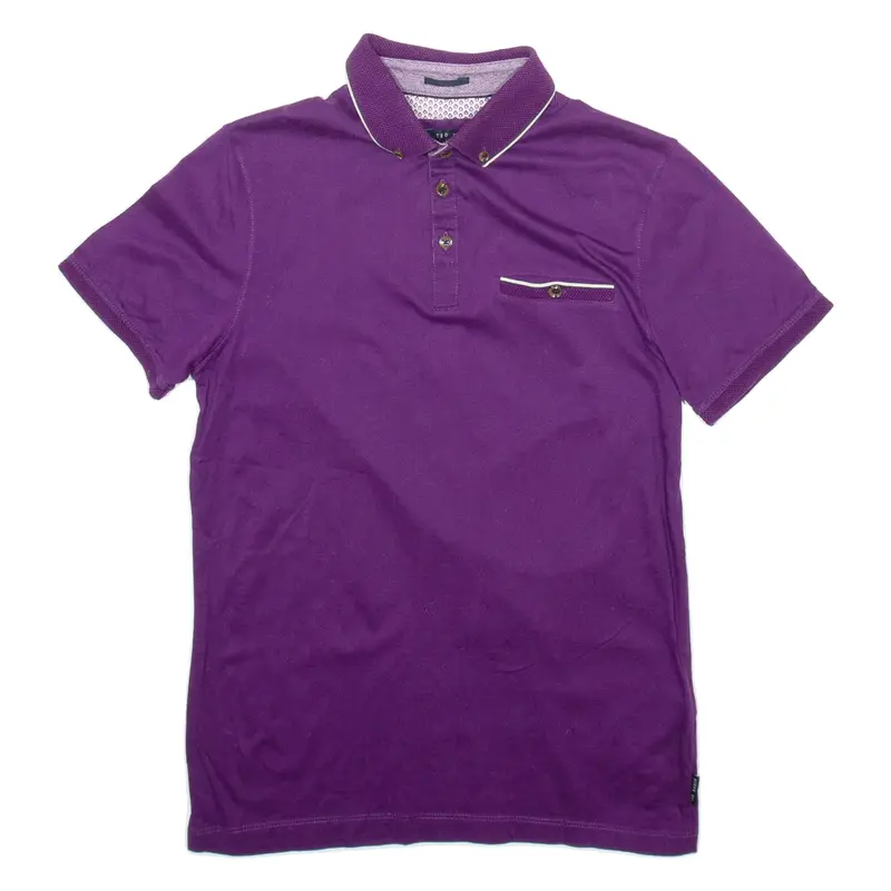 TED BAKER Mens Polo Shirt Purple M