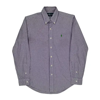 Ralph Lauren Checked Shirt - Small Blue Cotton