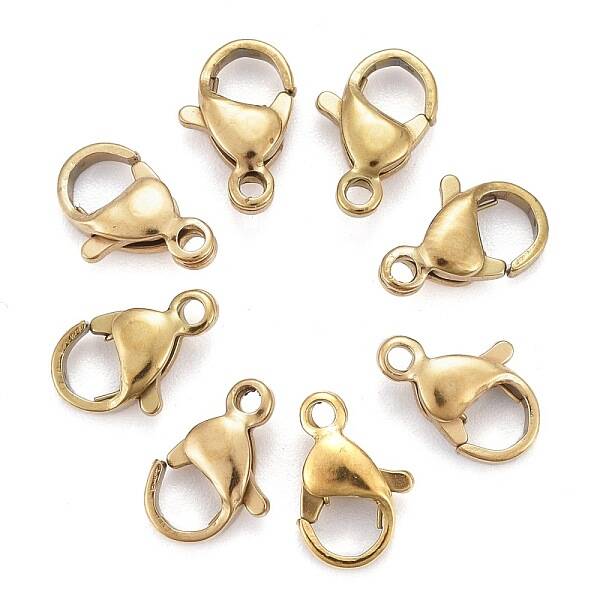 Ion Plating(IP) 304 Stainless Steel Lobster Claw Clasps