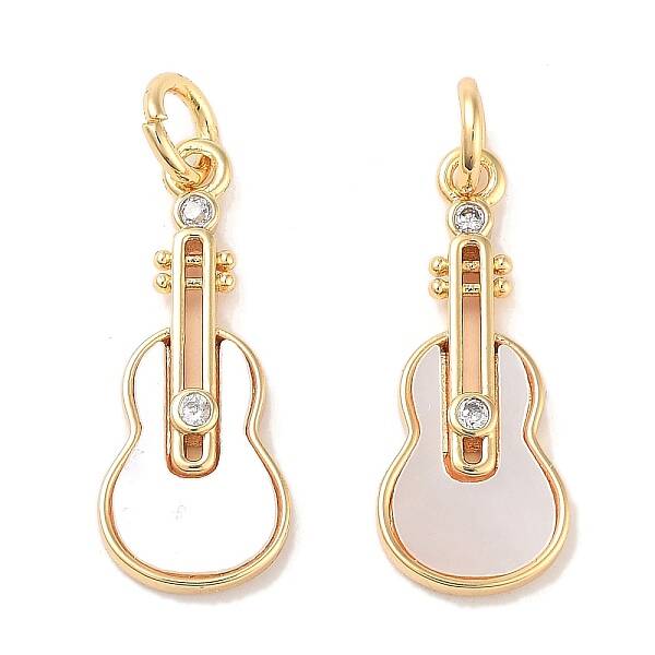 Brass Micro Pave Clear Cubic Zirconia Pendants