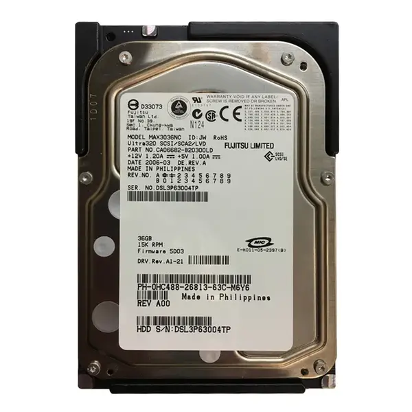 0HC488 Dell 36GB Ultra-320 SCSI 15000 3.5-inch Hard Drive