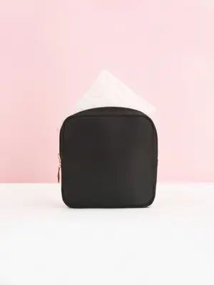 Solid Color Mini Period Pads Storage Bag, Casual Zipper Minimalist Storage Bag for Toiletry & Makeup & Period Pads, Toiletry ...