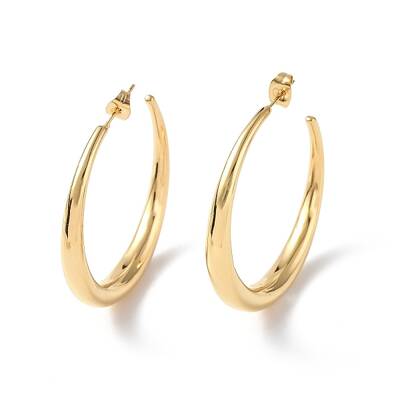 Ion Plating(IP) 304 Stainless Steel Ring Stud Earrings