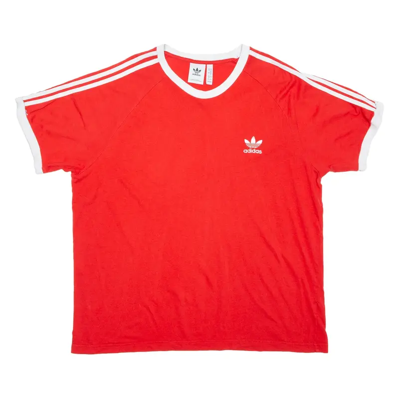 ADIDAS Womens T-Shirt Red 2XL