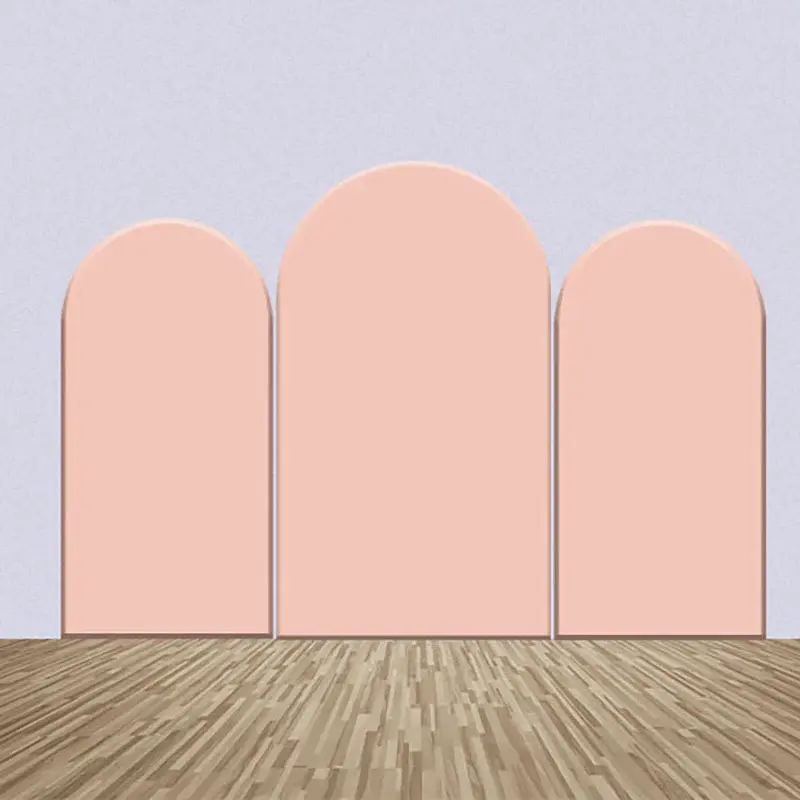 Pink Orange Theme Solid Color Arch Backdrop Kit - Aperturee