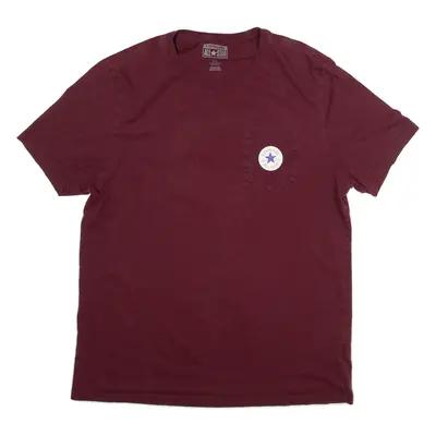 CONVERSE Womens T-Shirt Maroon L