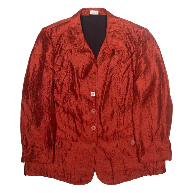 ATELIER CREATION Mens Blazer Jacket Orange Viscose M