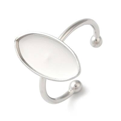 Non-Tarnish 304 Stainless Steel Open Cuff Ring Components