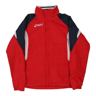 Asics Jacket - Small Red Polyester | Size: small