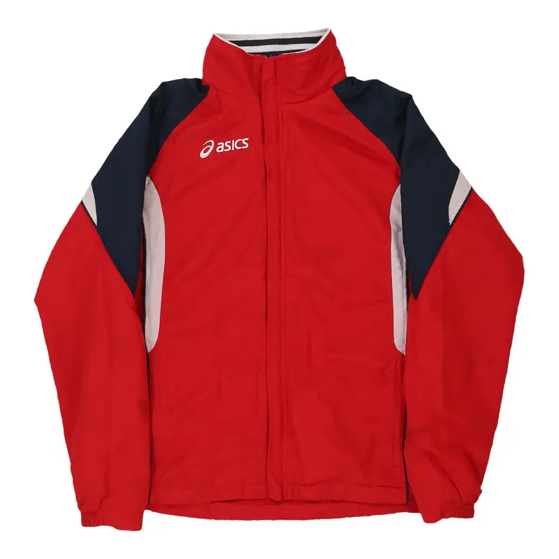 Asics Jacket - Small Red Polyester | Size: small