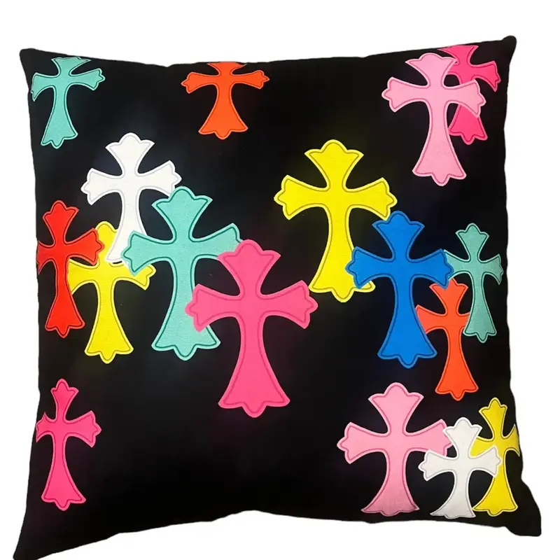 Tsunami Chrome Crosses Pillow