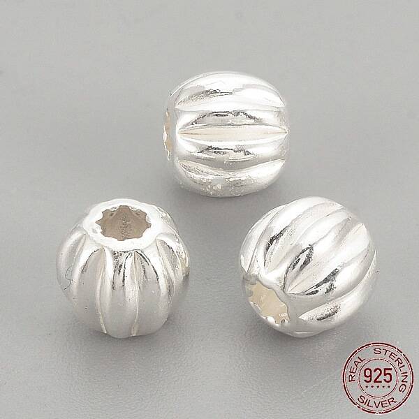 925 Sterling Silver Corrugated Beads