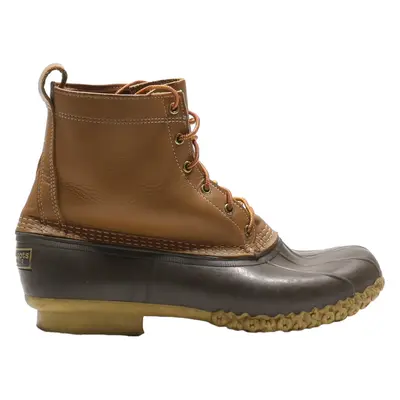 LL BEAN Lace-Up Boots Brown Leather Mens UK 10.5