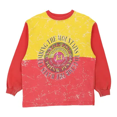 Think Pink Spellout Sweatshirt - Large Block Colour Cotton