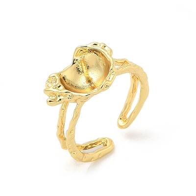 Brass Open Cuff Ring Settings