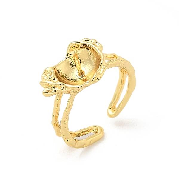 Brass Open Cuff Ring Settings