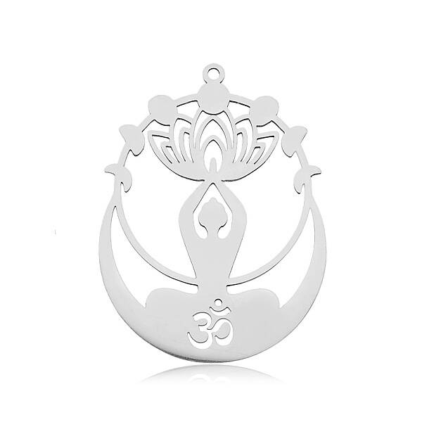 Non-Tarnish 201 Stainless Steel Yoga Theme Pendants