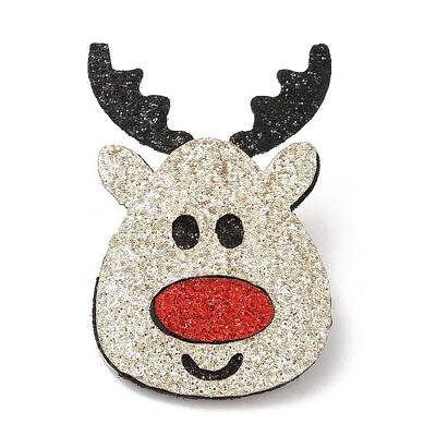 Christmas Theme PU Leather Brooch