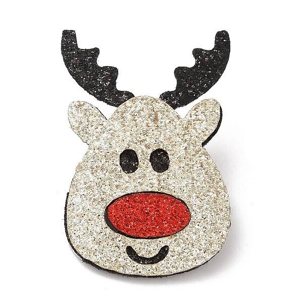 Christmas Theme PU Leather Brooch